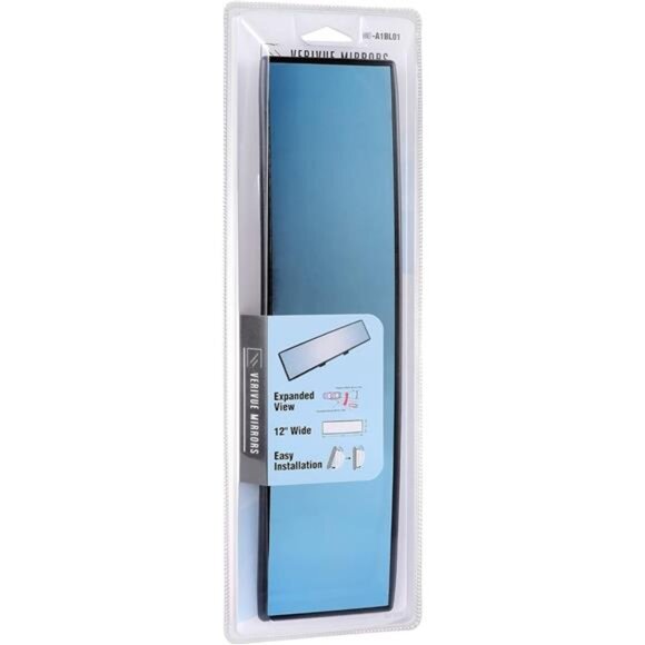 Universal Panoramic 12-Inch Rear View Mirror, Anti-Glare Wide Angle Car Rearview - Picture 5 of 7